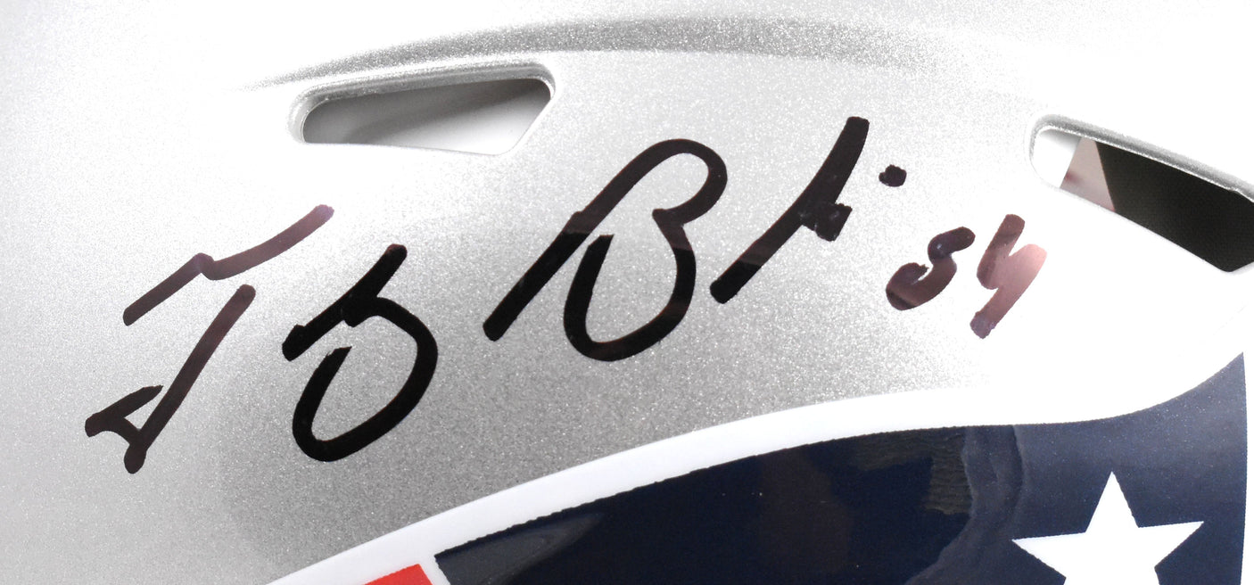 Tedy Bruschi Autographed Patriots F/S Speed Authentic Helmet - Beckett W Holo