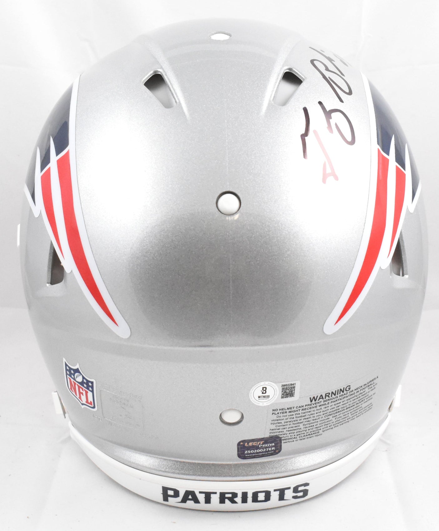 Tedy Bruschi Autographed Patriots F/S Speed Authentic Helmet - Beckett W Holo