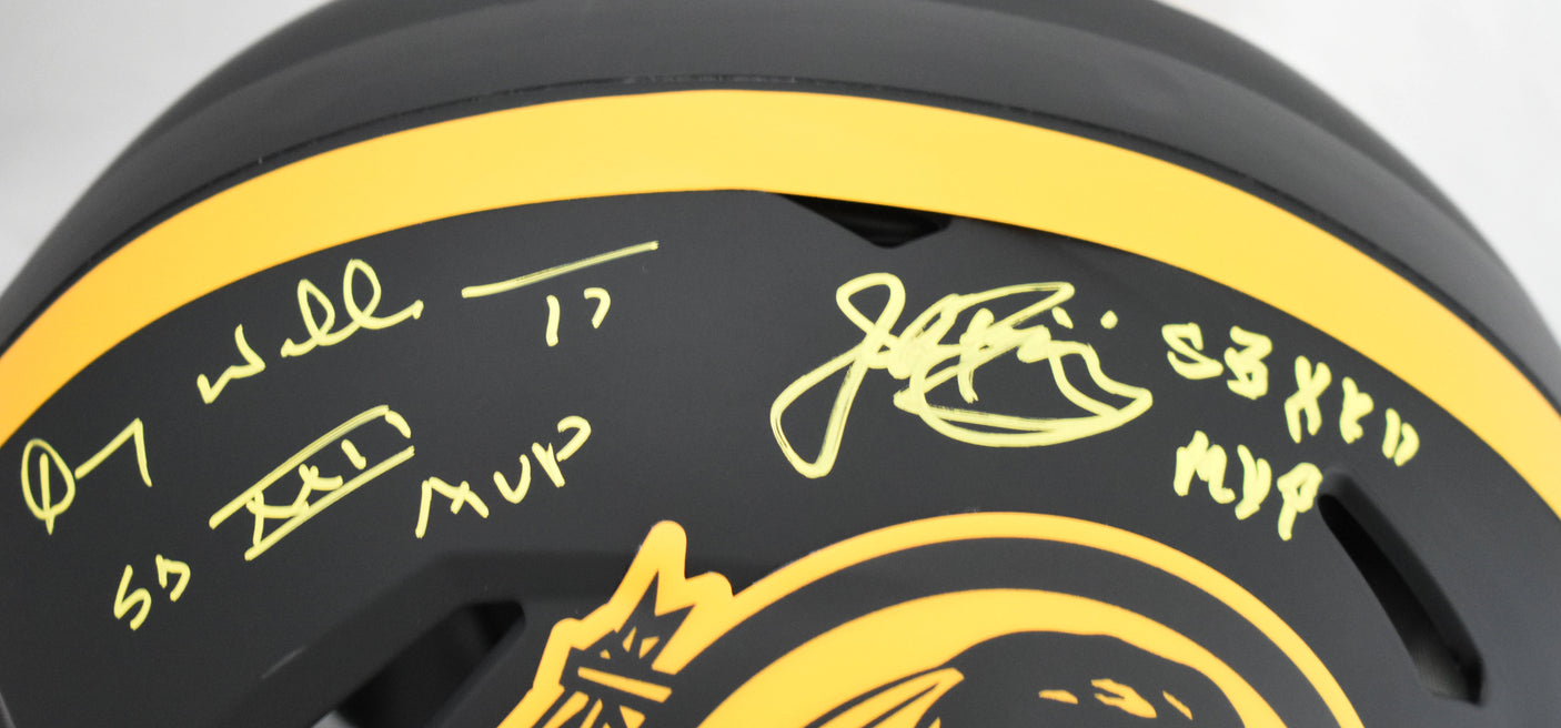 Doug Williams John Riggins Mark Rypien Signed F/S Eclipse Speed Authentic Helmet