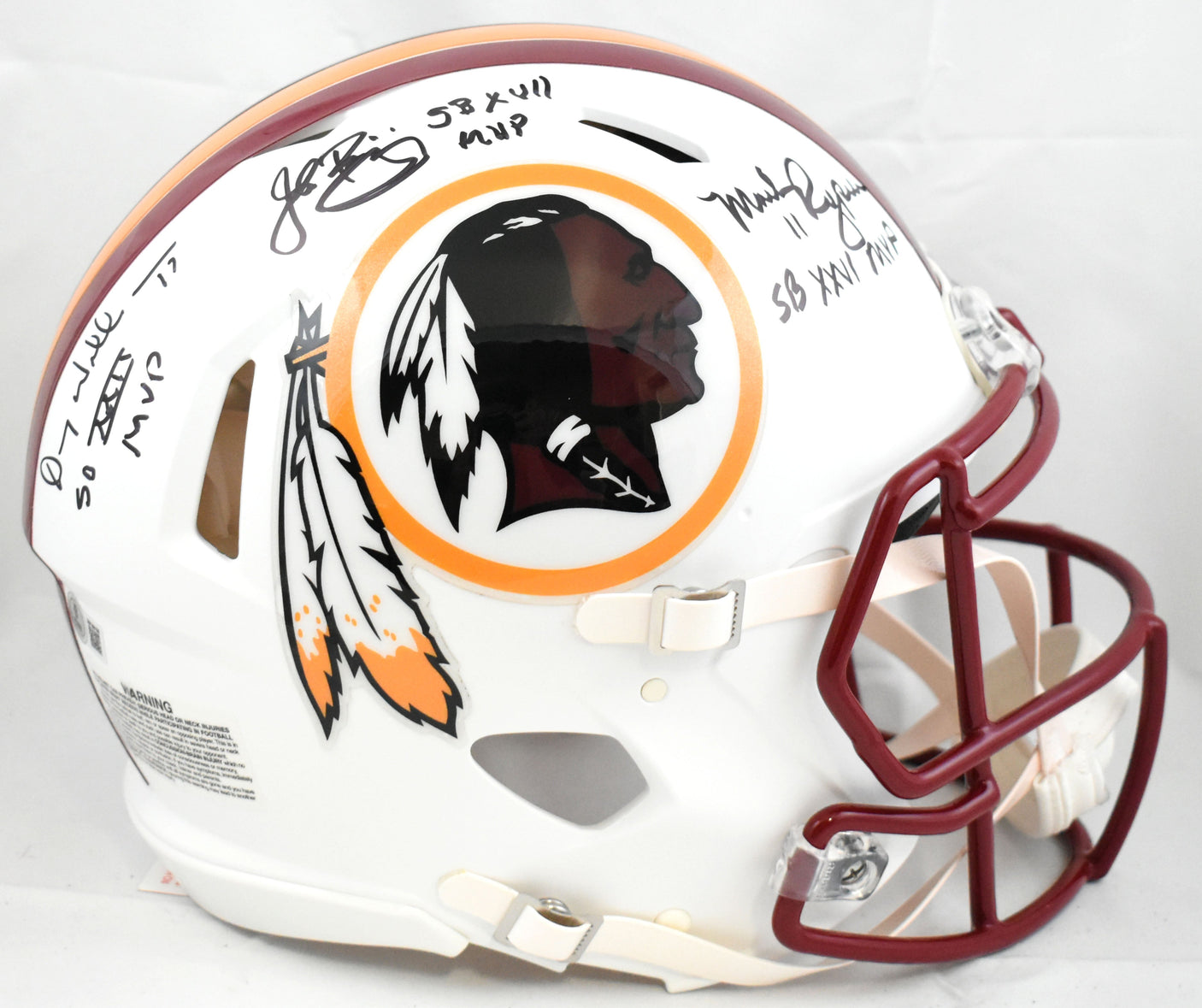 Doug Williams John Riggins Mark Rypien Signed F/S F/W Speed Authentic Helmet