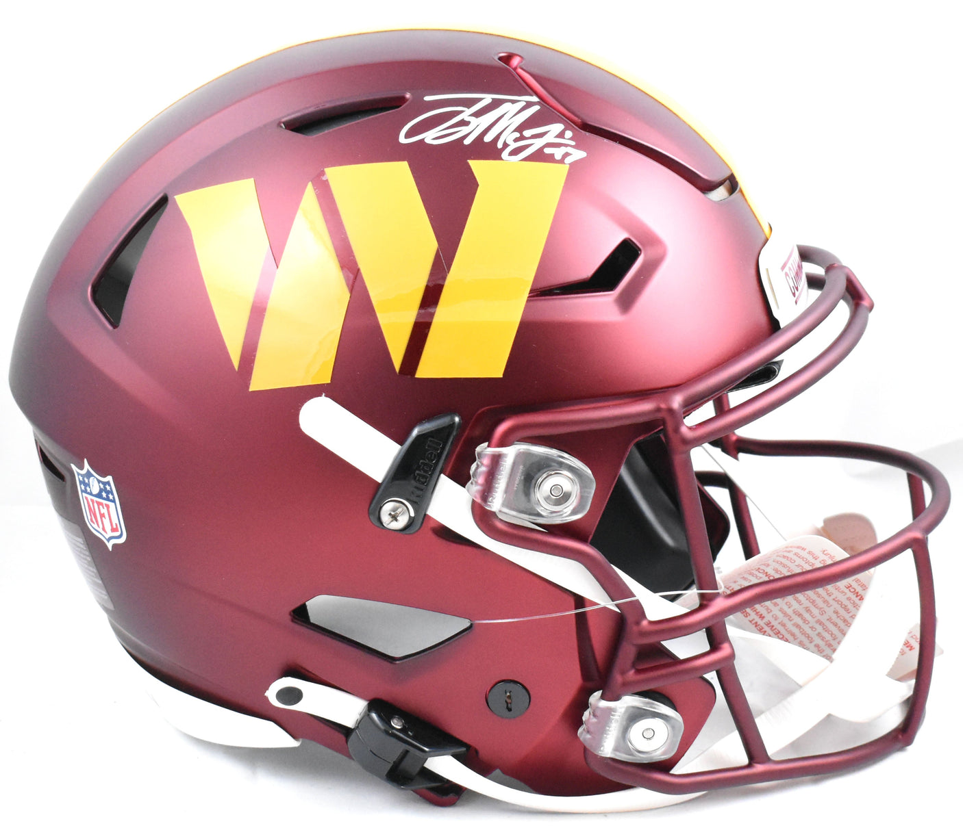 Terry McLaurin Autographed Commanders F/S Speed Flex Helmet - Beckett W Hologram