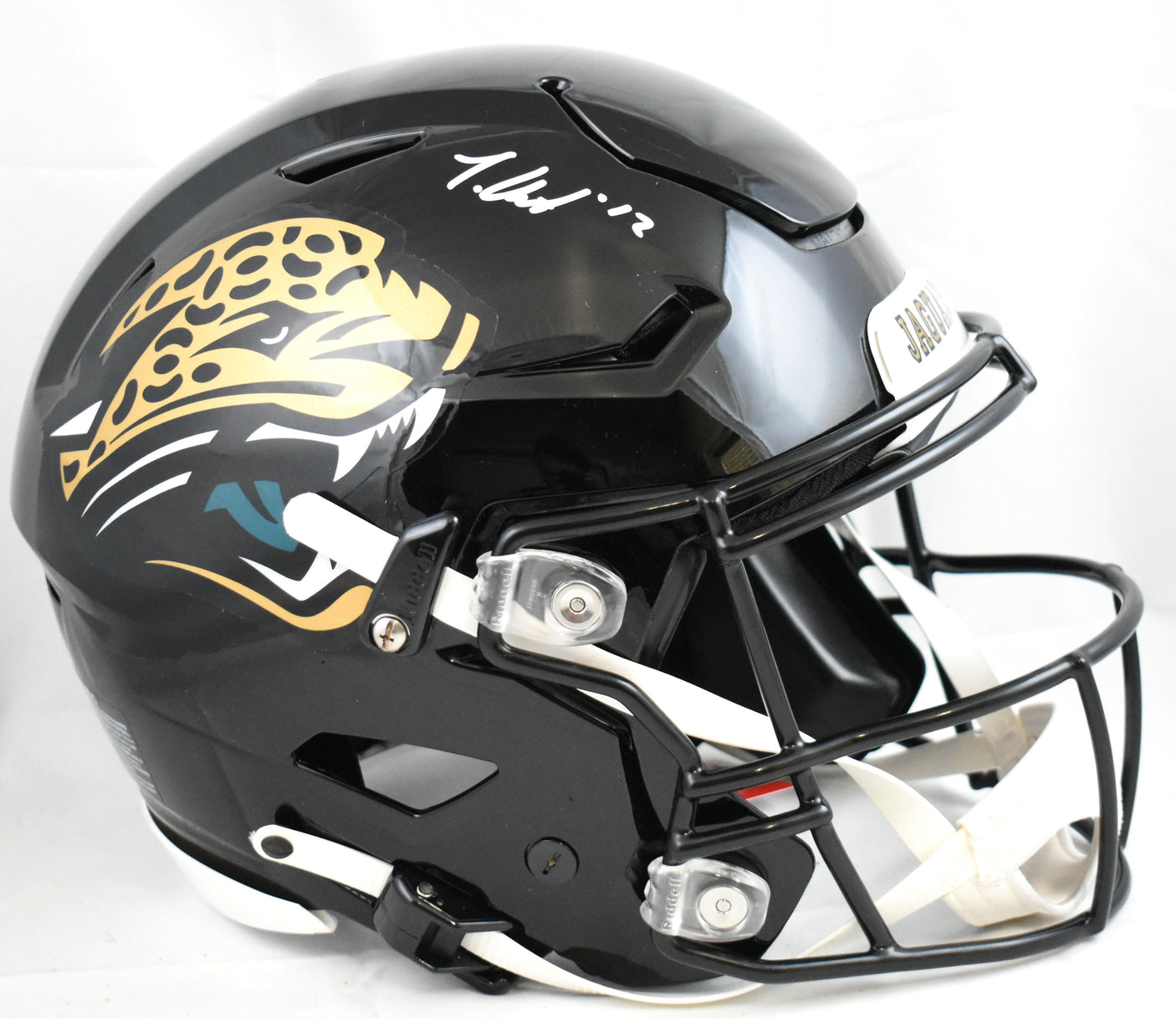 Travis Hunter Autographed Jaguars F/S 95-12 Speed Flex Helmet - Beckett W Holo