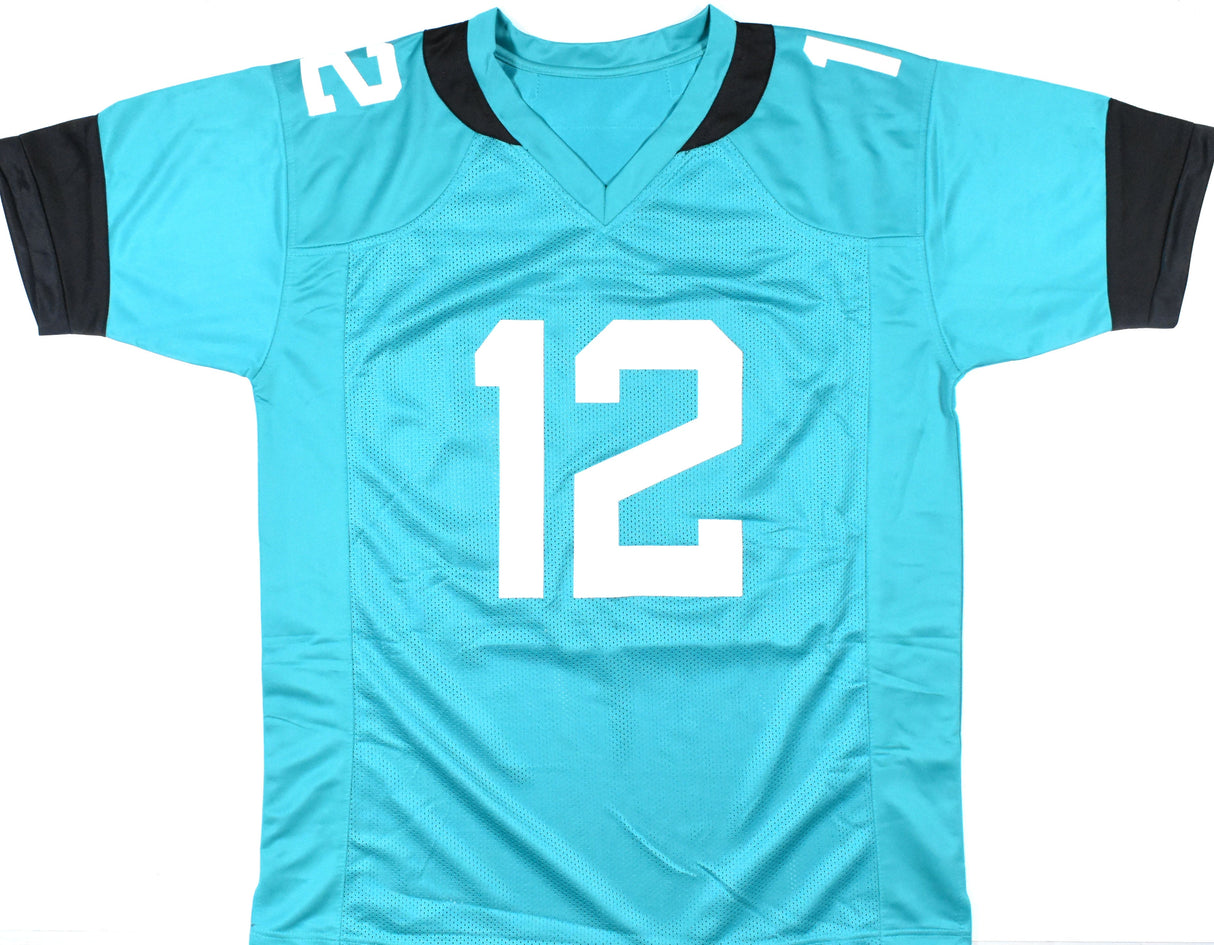 Travis Hunter Autographed Teal Pro Style Jersey - Beckett W Hologram *Black