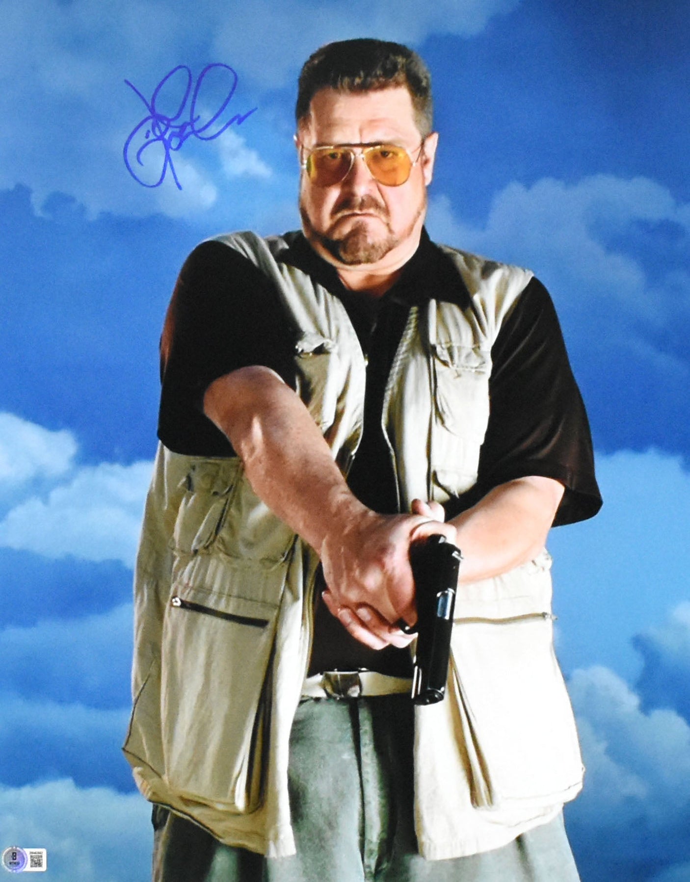 John Goodman Autographed The Big Lebowski 16x20 Clouds - Beckett W Hologram