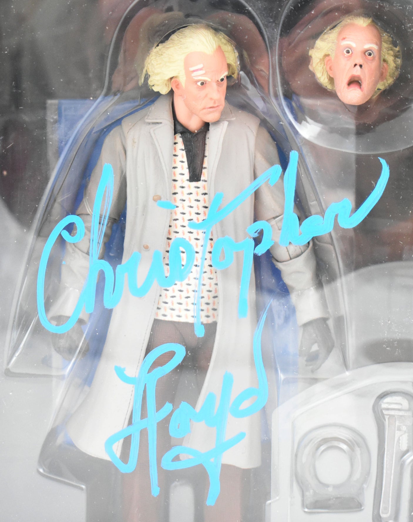 Christopher Lloyd Signed Back to the Future 7" Action Figure- Beckett W Hologram