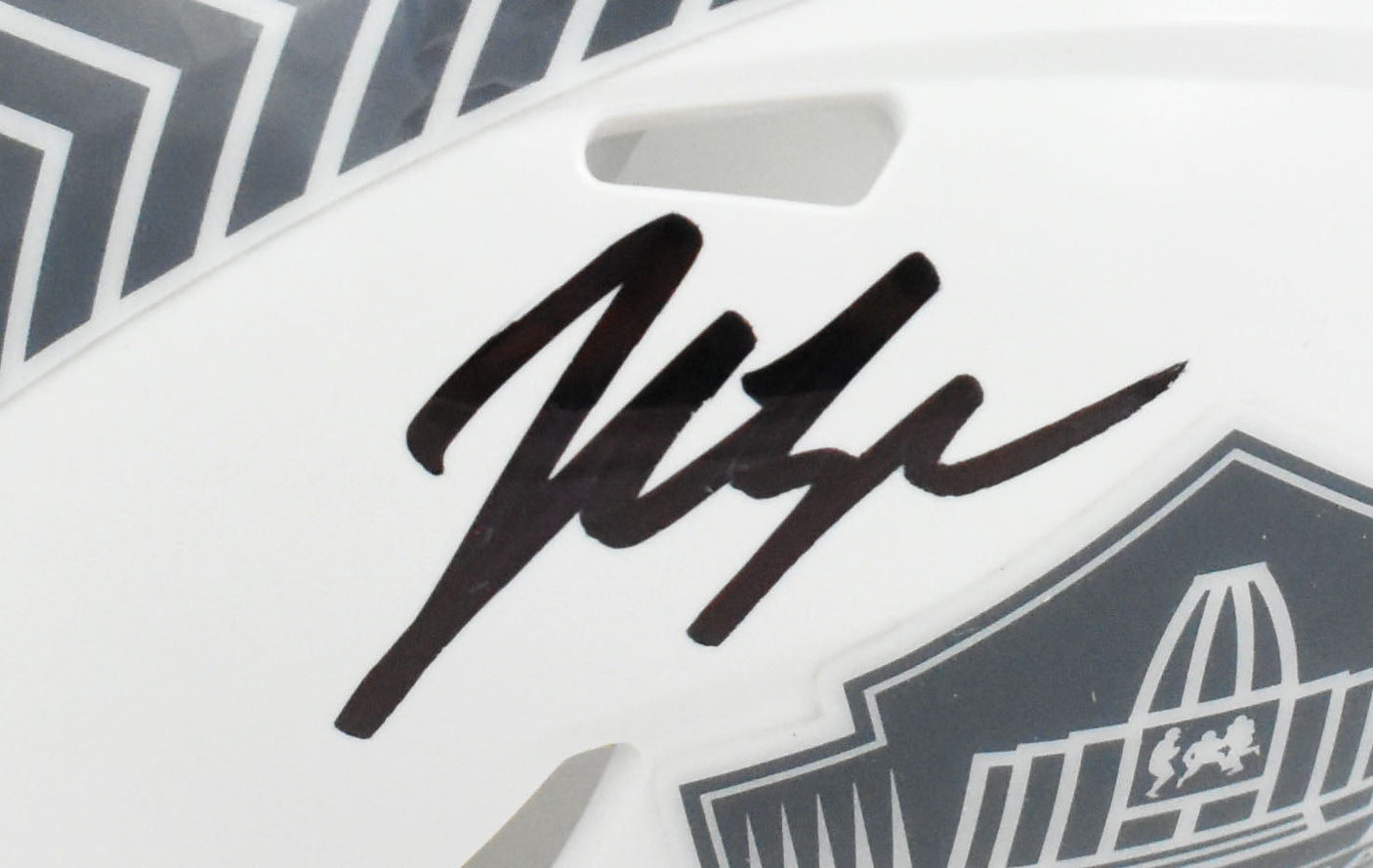 John Lynch Autographed Hall of Fame Salute Speed Mini Helmet - Beckett W Holo