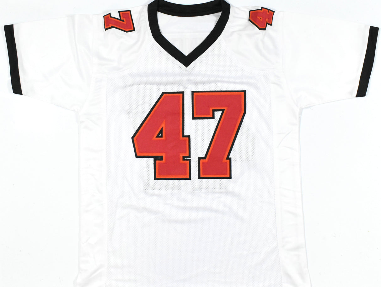 John Lynch Autographed White Pro Style Jersey - Beckett W Hologram *Black