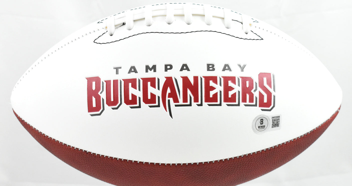 John Lynch Autographed Tampa Bay Buccaneers Logo Football - Beckett W Hologram