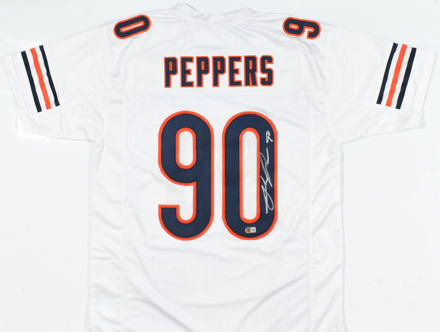 Julius Peppers Autographed White Pro Style Jersey - Beckett W Hologram *Silver