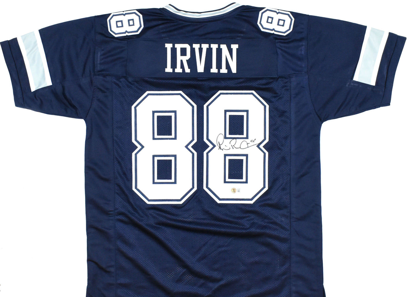 Michael Irvin Autographed Blue Pro Style Jersey - Beckett W Hologram *Black