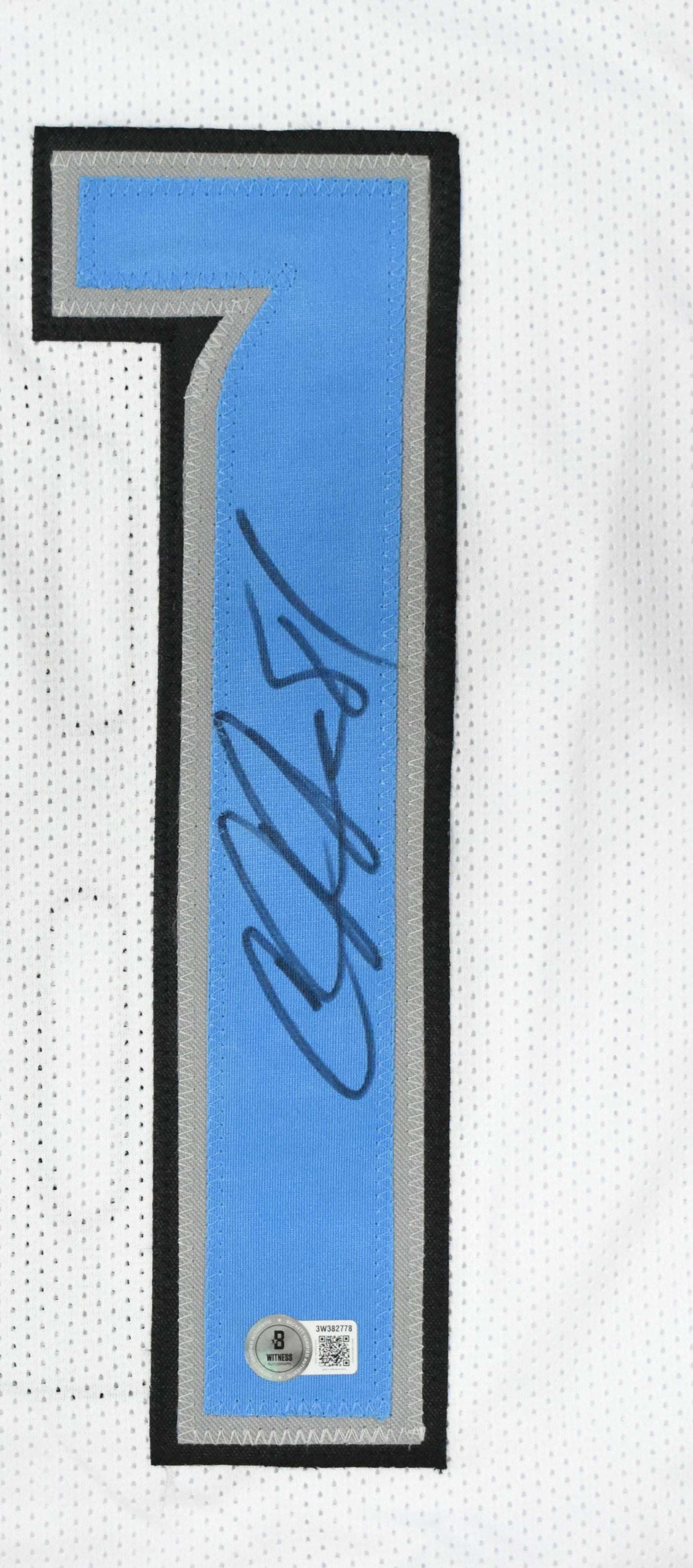 Calvin Johnson Autographed White Pro Style Jersey - Beckett W Hologram *Silver