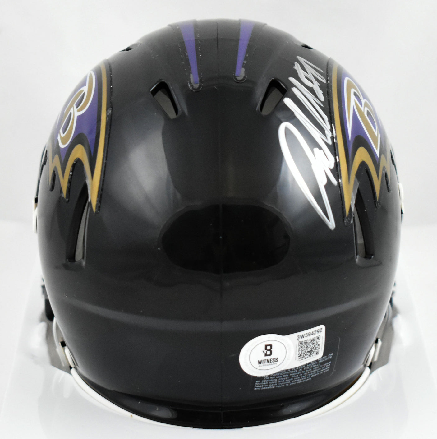 Anquan Boldin Autographed Baltimore Ravens Speed Mini Helmet- Beckett W Hologram