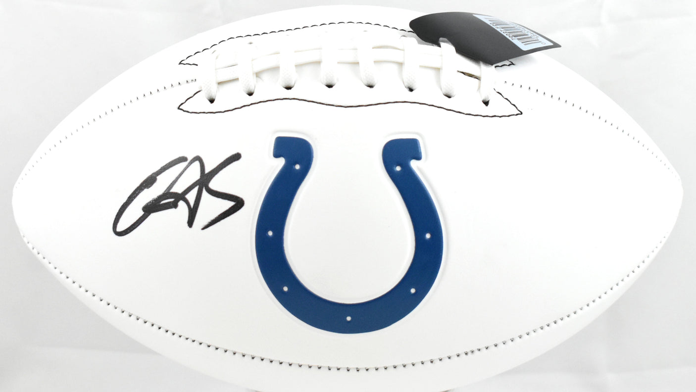 Edgerrin James Autographed Indianapolis Colts Logo Football - Beckett W Hologram