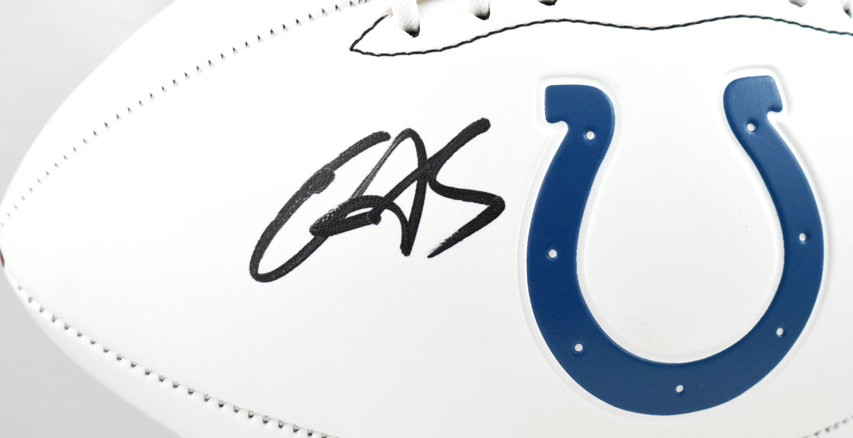Edgerrin James Autographed Indianapolis Colts Logo Football - Beckett W Hologram