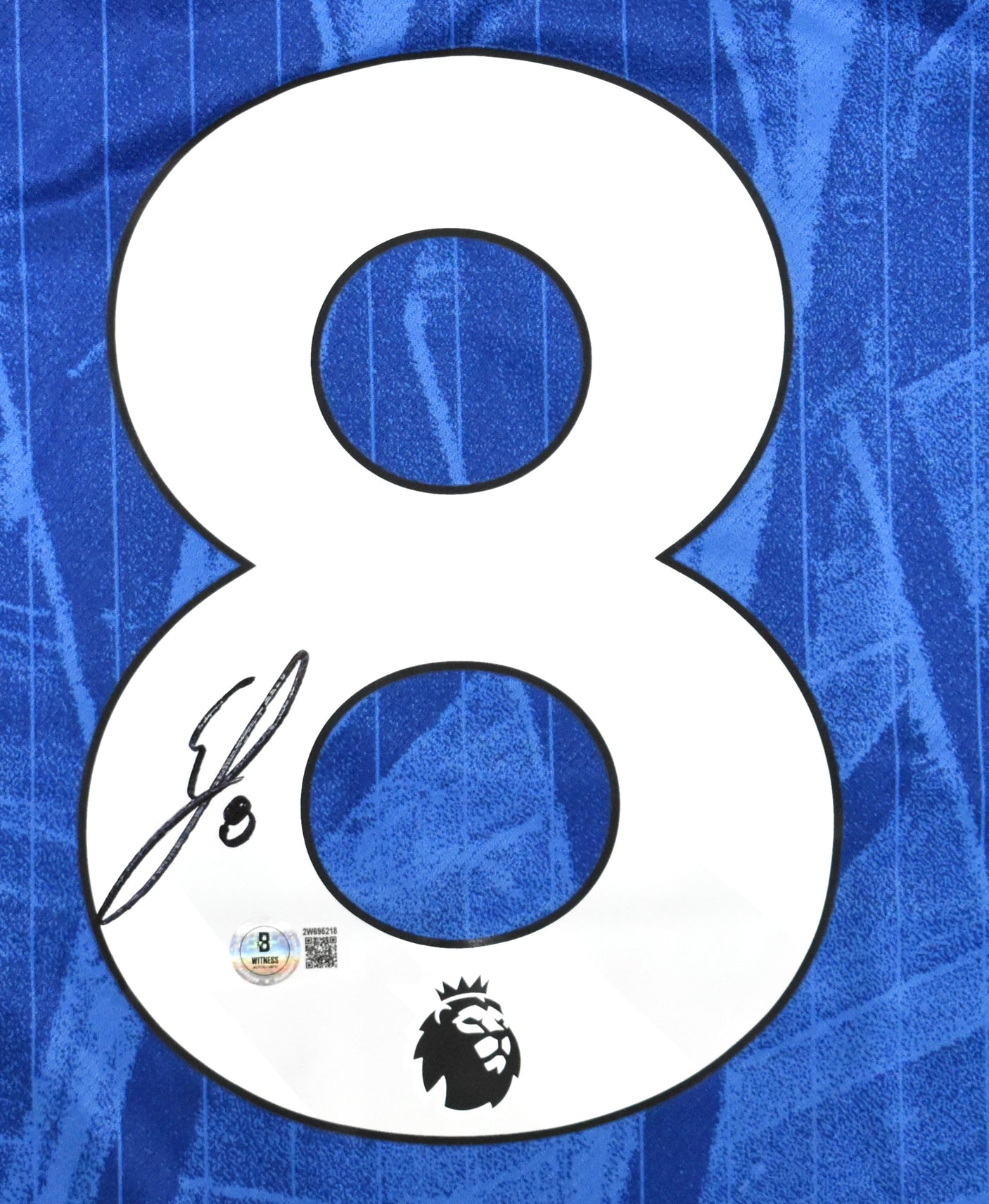 Enzo Fernandez Autographed Chelsea Home Soccer Jersey #8 - Beckett W Hologram *M