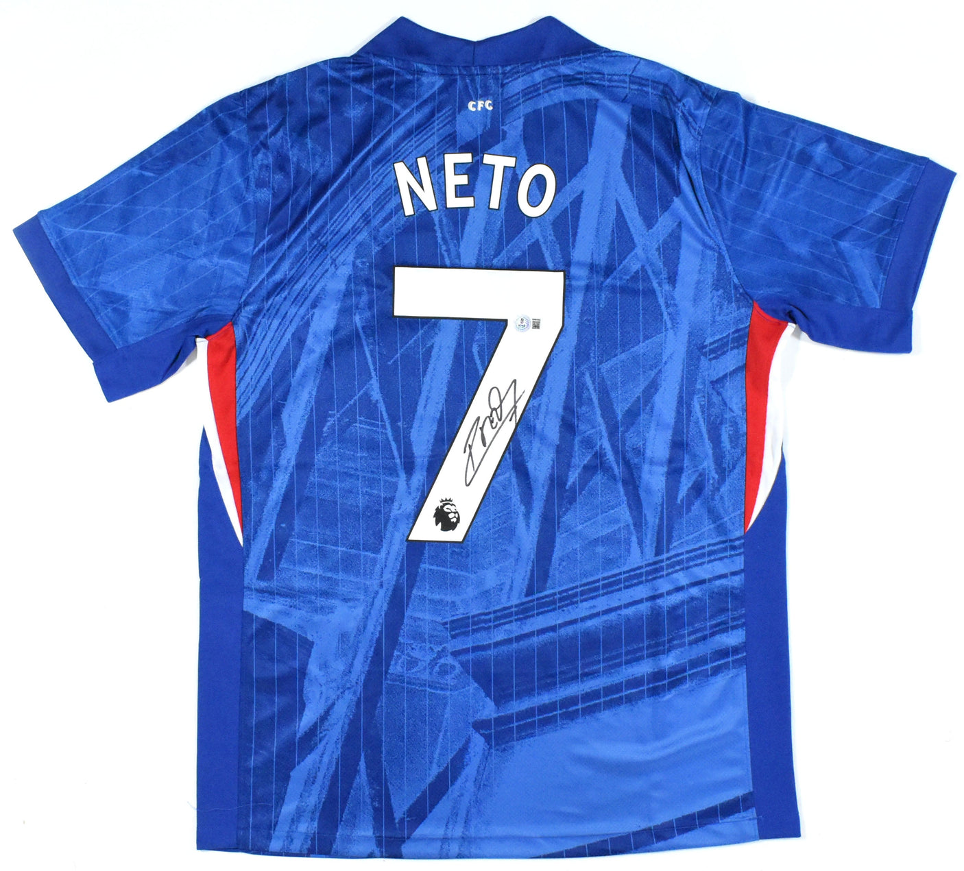 Pedro Neto Autographed Chelsea Home Soccer Jersey #7 - Beckett W Hologram *M