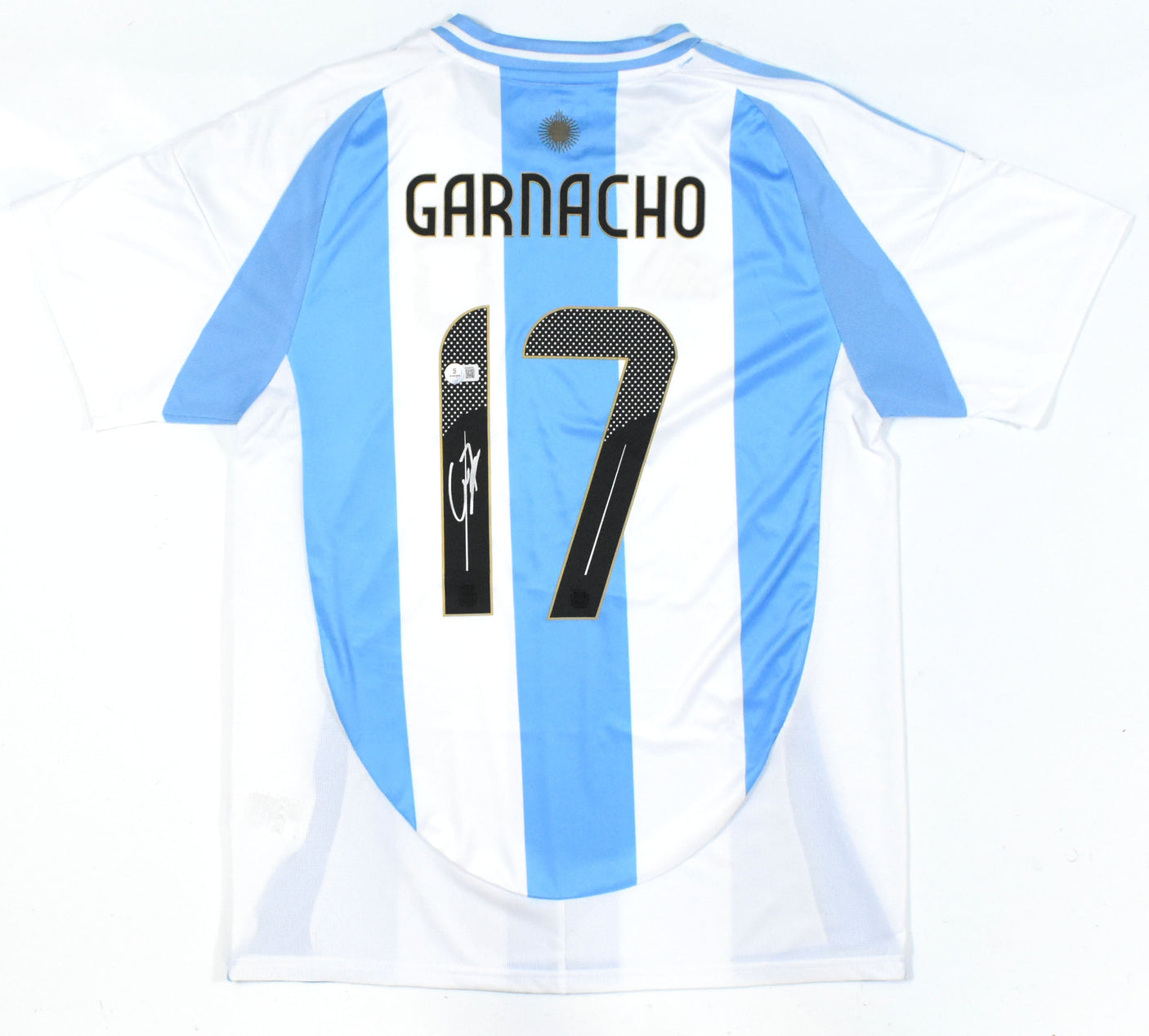 Alejandro Garnacho Autographed Argentina Home Soccer Jersey #17 -Beckett Holo *L