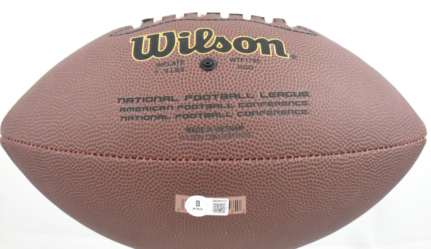 Jim McMahon Autographed NFL Super Grip Wilson Football - Beckett W Hologram