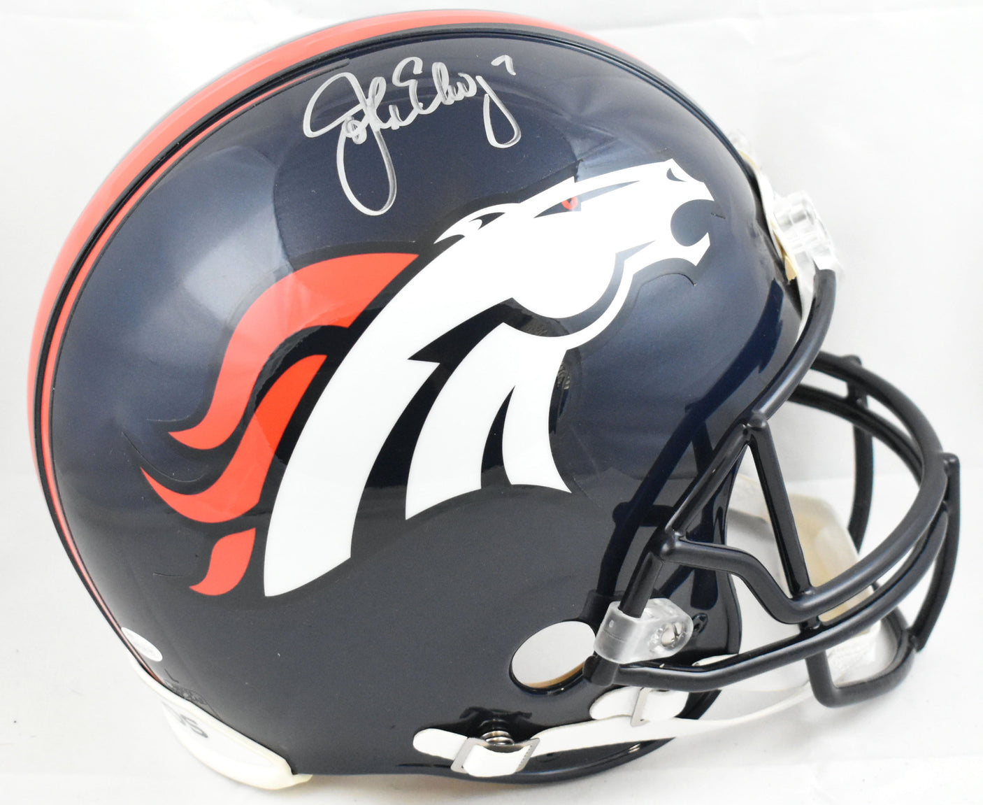 John Elway Autographed Denver Broncos F/S Authentic Helmet - JSA W *Silver