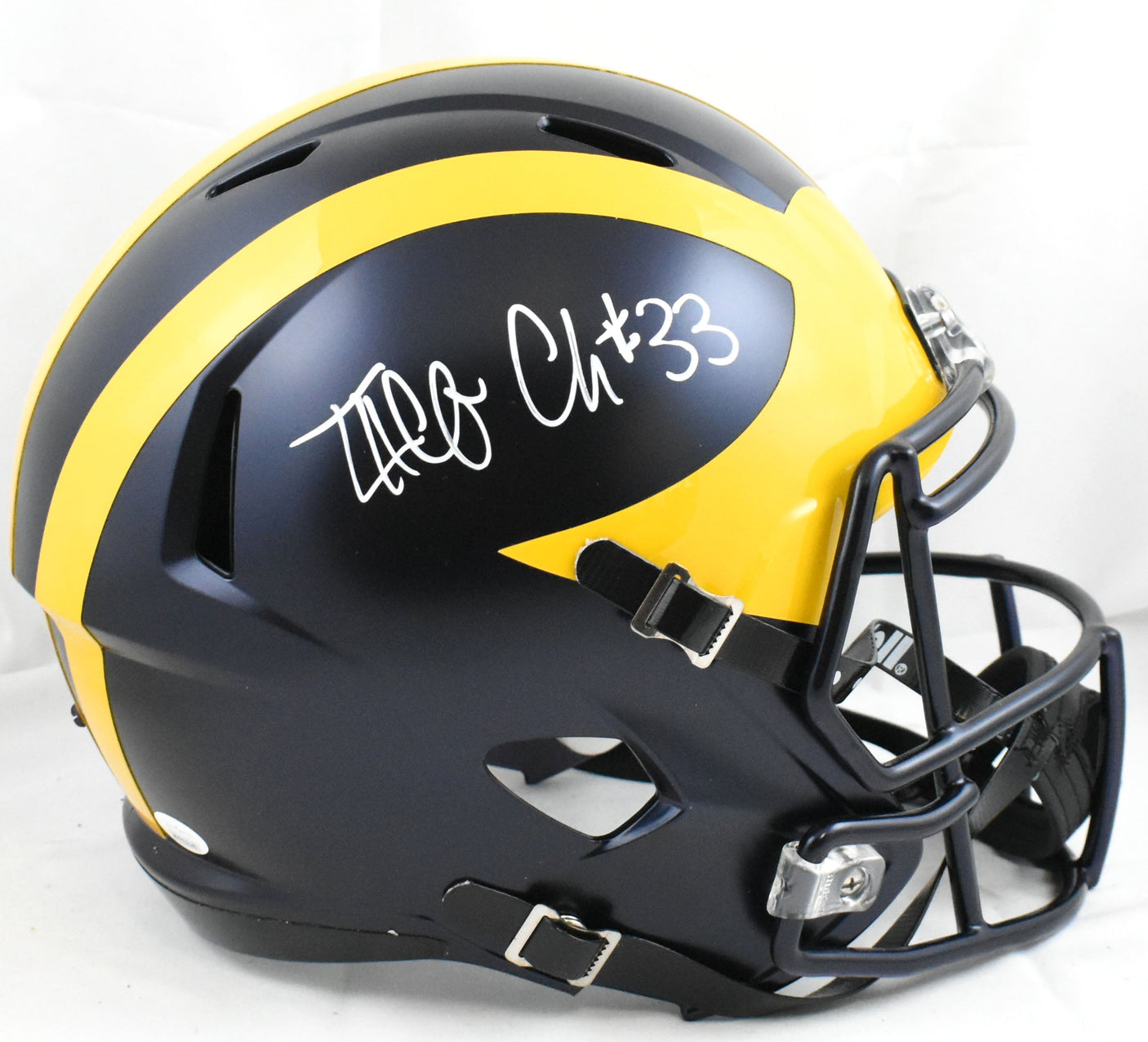 Taco Charlton Autographed Michigan Wolverines F/S Speed Helmet - JSA W *White