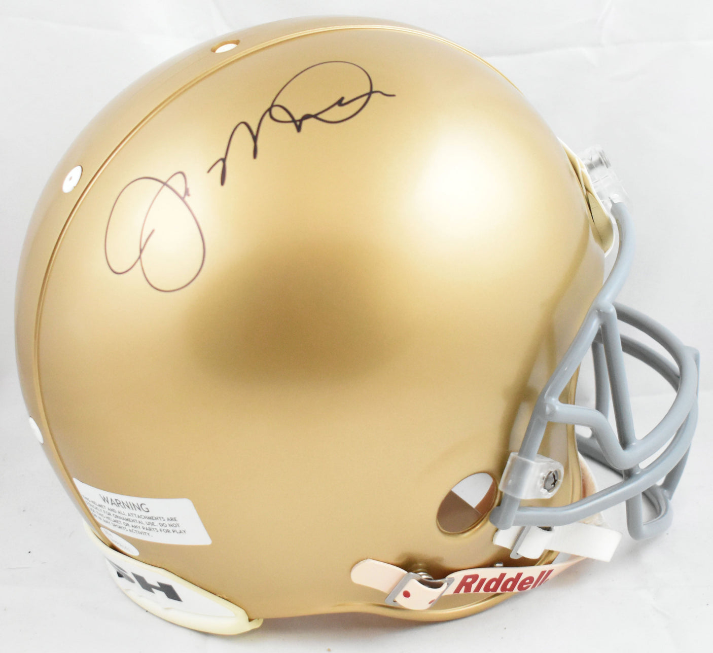 Joe Montana Autographed Notre Dame F/S Authentic Helmet - JSA W *Black