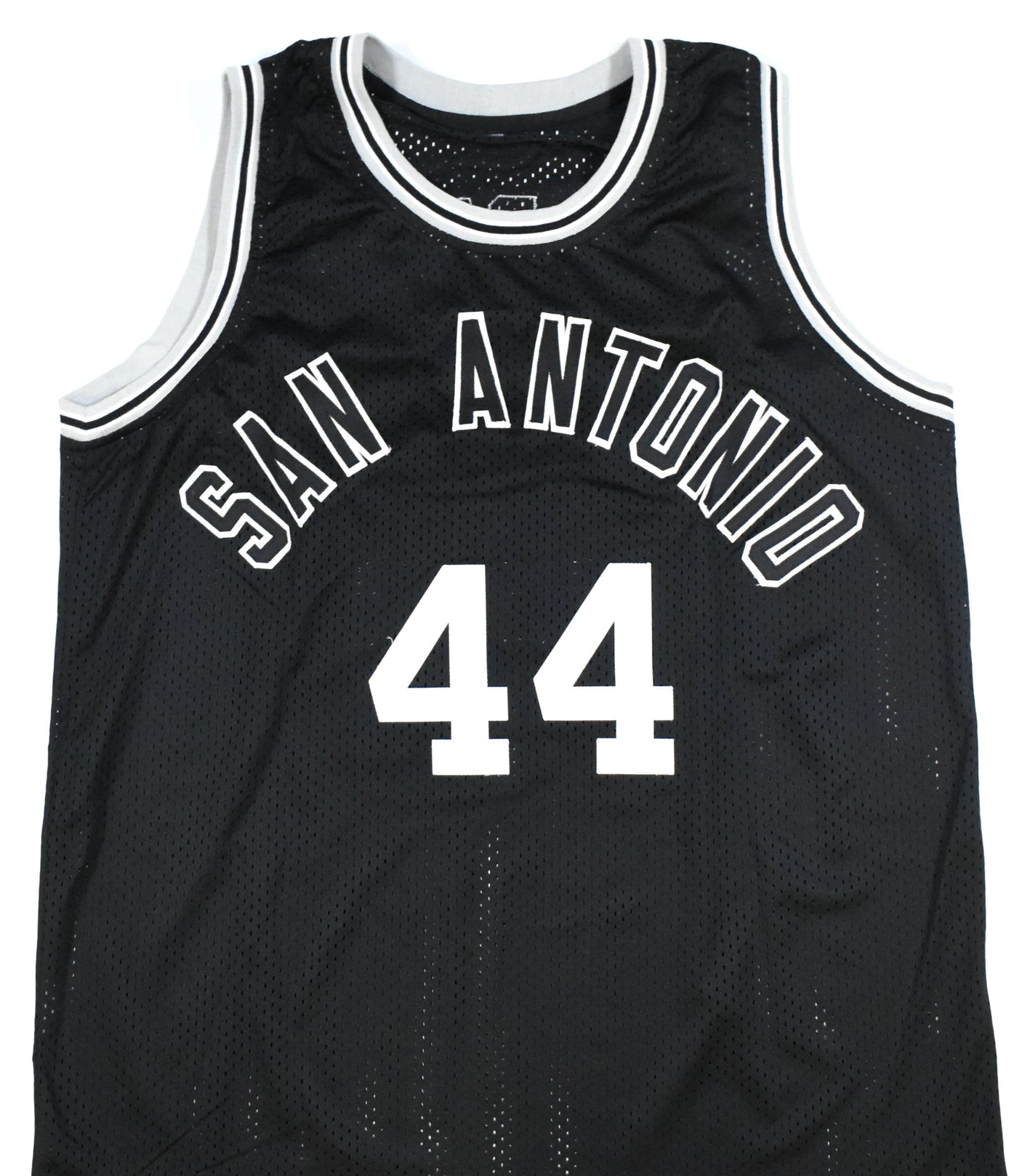 George Gervin Autographed Black Pro Style Jersey w/ Black Name HOF - JSA *Black