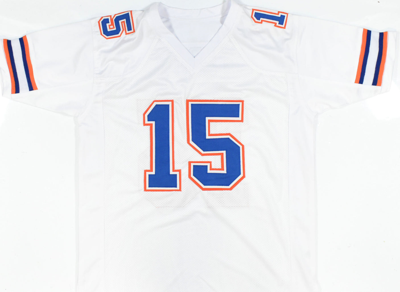 Tim Tebow Autographed White College Style Jersey w/Heisman - Beckett W Hologram