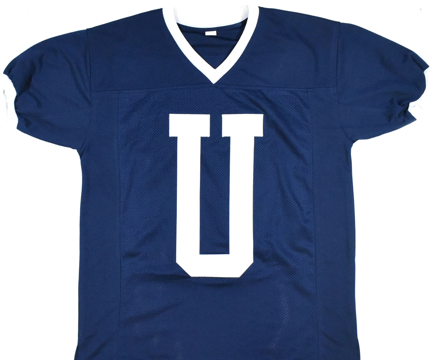 Linebacker U Autographed Blue College Style Jersey - JSA W *Black