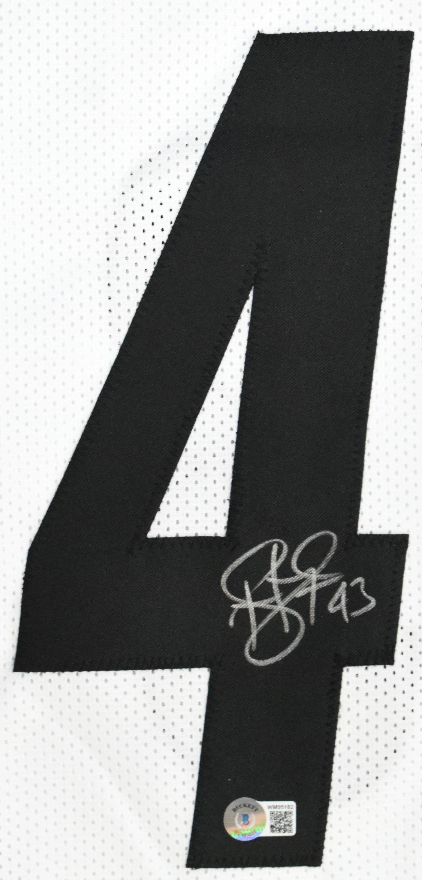 Troy Polamalu Autographed White Pro Style Jersey - Beckett W Hologram *Silver