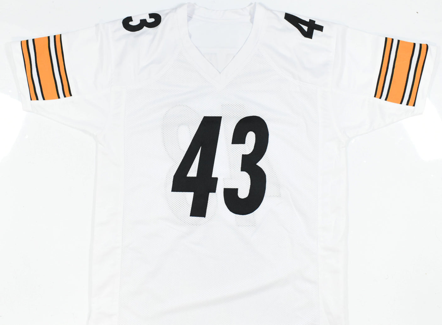 Troy Polamalu Autographed White Pro Style Jersey - Beckett W Hologram *Silver