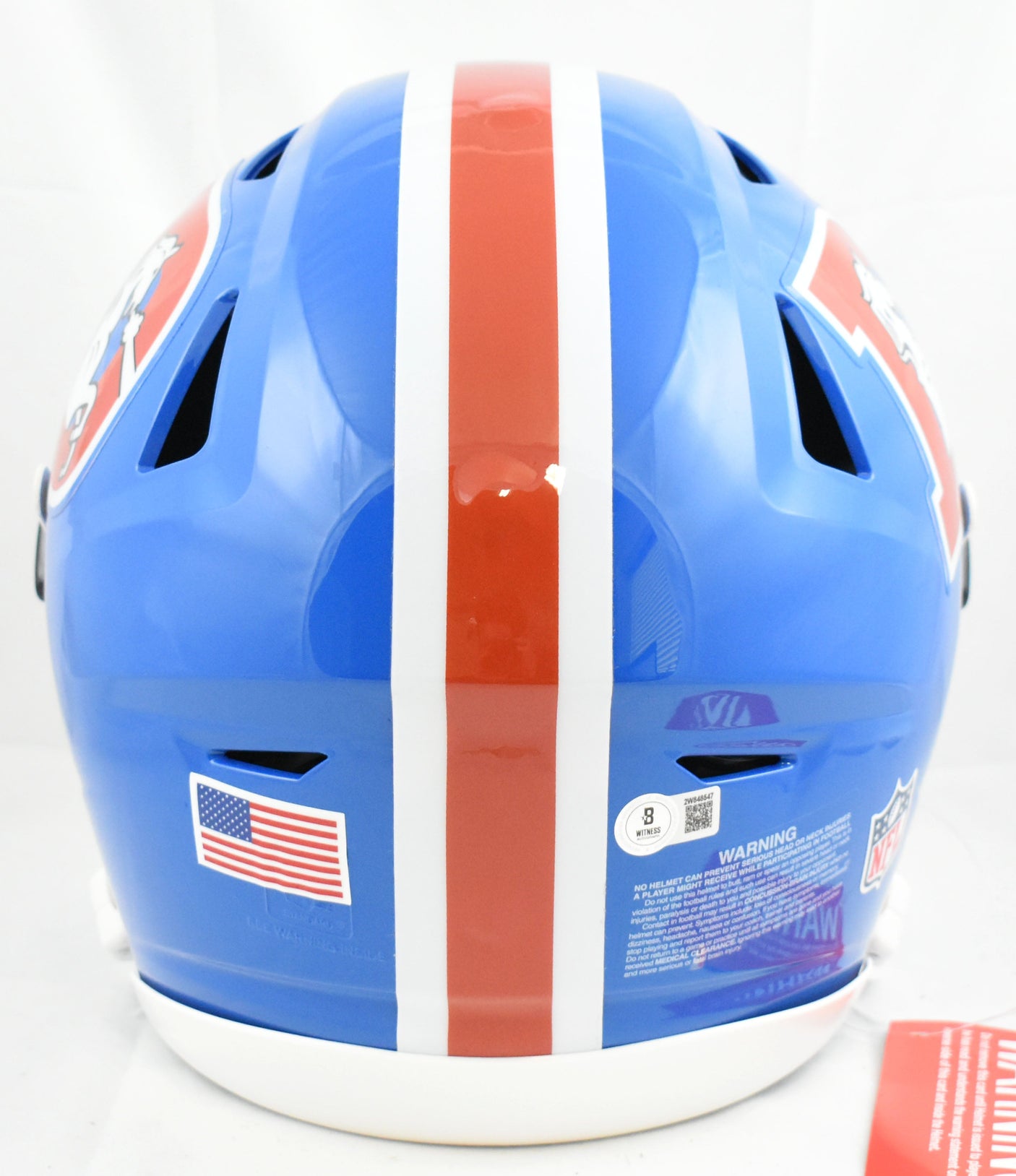 Troy Franklin Signed Denver Broncos F/S 75-96 Speed Flex Helmet - Beckett W Holo