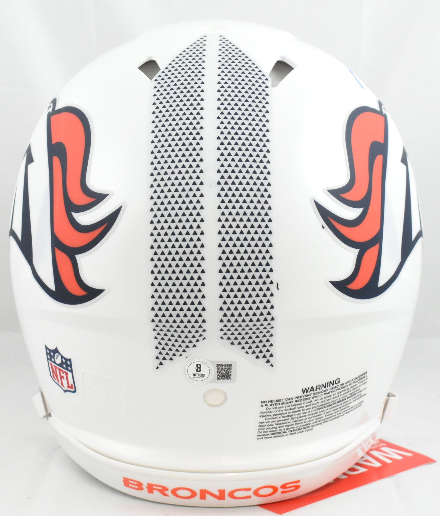 Troy Franklin Signed Broncos F/S Alt 24 Speed Authentic Helmet - Beckett W Holo