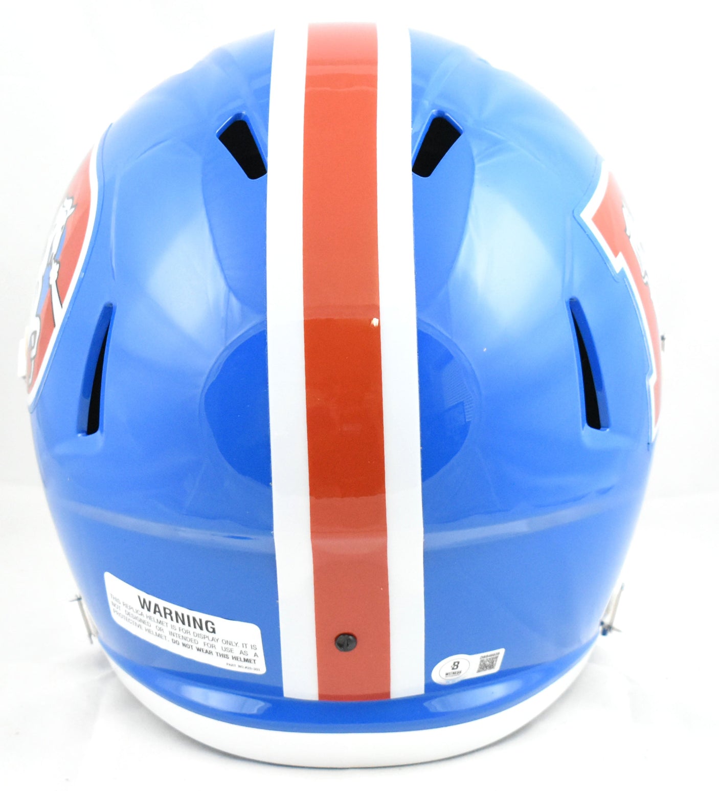 Troy Franklin Autographed Denver Broncos F/S 75-96 Speed Helmet - Beckett W Holo