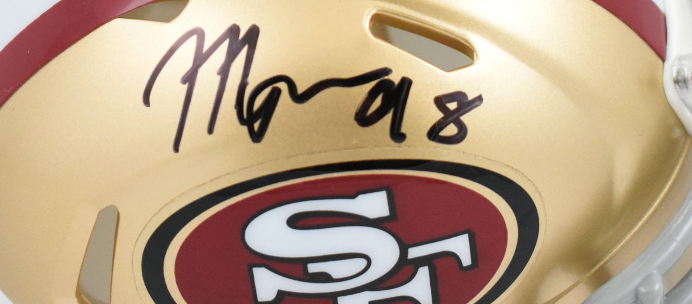 Mykel Williams Autographed 49ers Speed Mini Helmet - Beckett W Hologram *Black