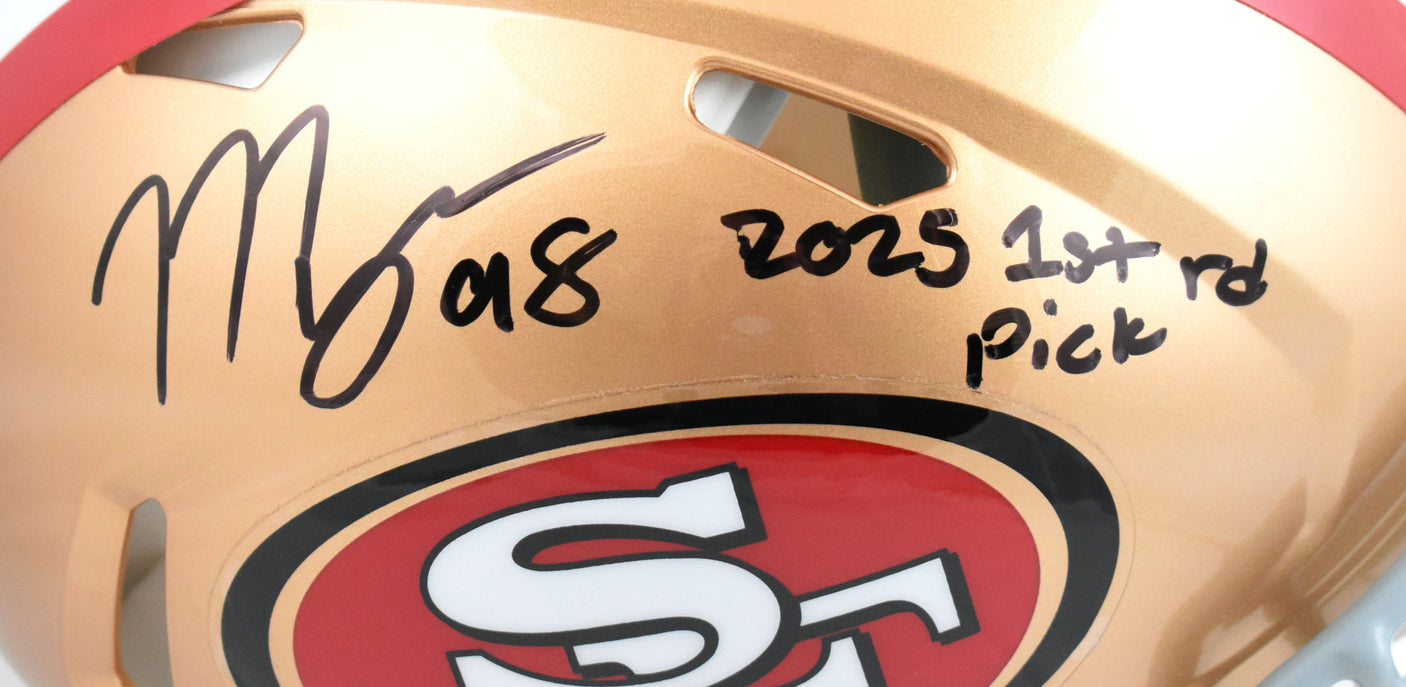 Mykel Williams Autographed 49ers F/S Speed Authentic Helmet w/1st-Beckett W Holo
