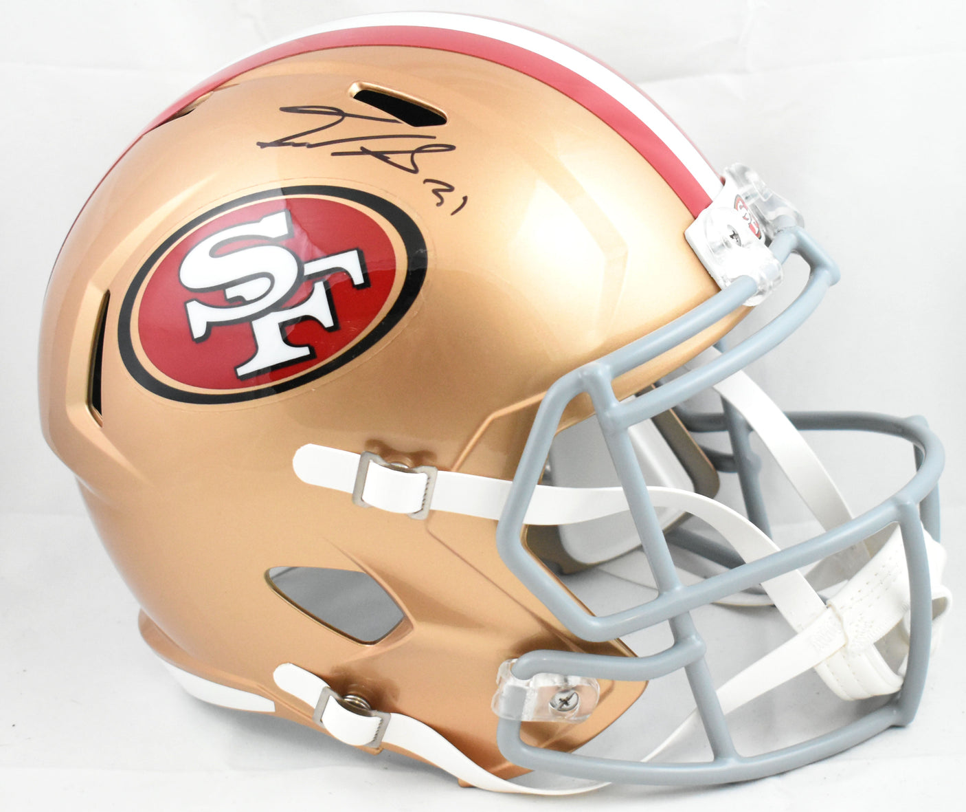 Isaac Guerendo Autographed San Francisco 49ers F/S Speed Helmet - Beckett W Holo
