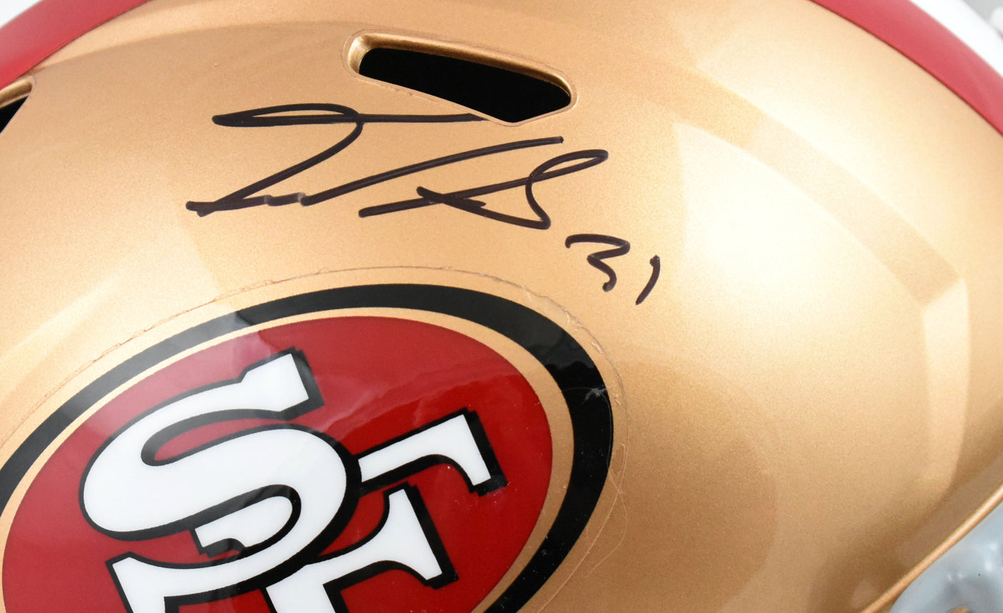 Isaac Guerendo Autographed San Francisco 49ers F/S Speed Helmet - Beckett W Holo