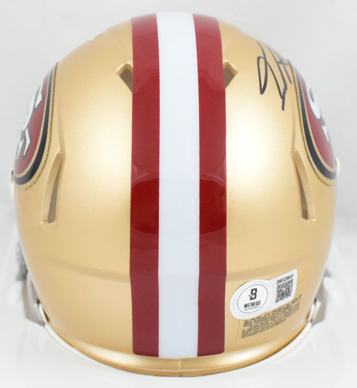 Isaac Guerendo Autographed 49ers Speed Mini Helmet- Beckett W Hologram *Black