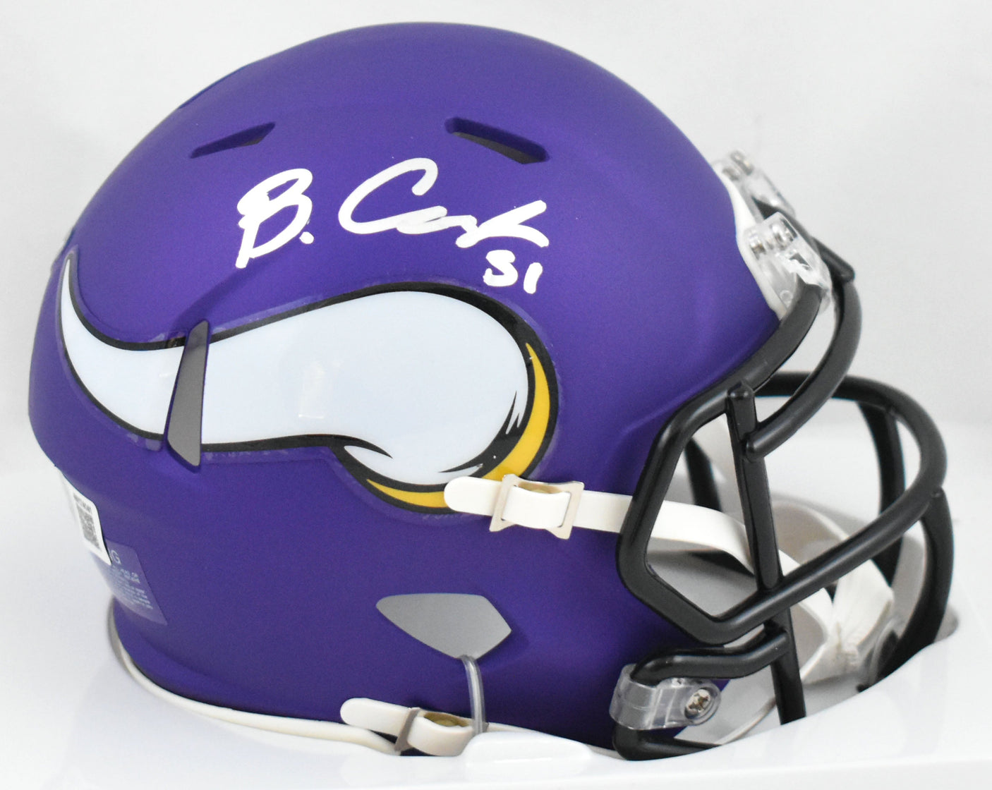 Blake Cashman Autographed Minnesota Vikings Speed Mini Helmet - Beckett W Holo