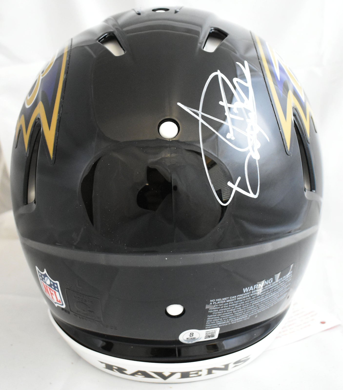 Derrick Henry Autographed Ravens F/S Speed Authentic Helmet - Beckett W Hologram