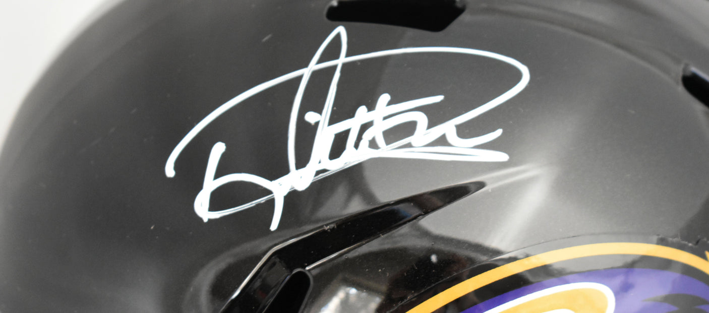 Derrick Henry Autographed Baltimore Ravens F/S Speed Helmet - Beckett W Hologram