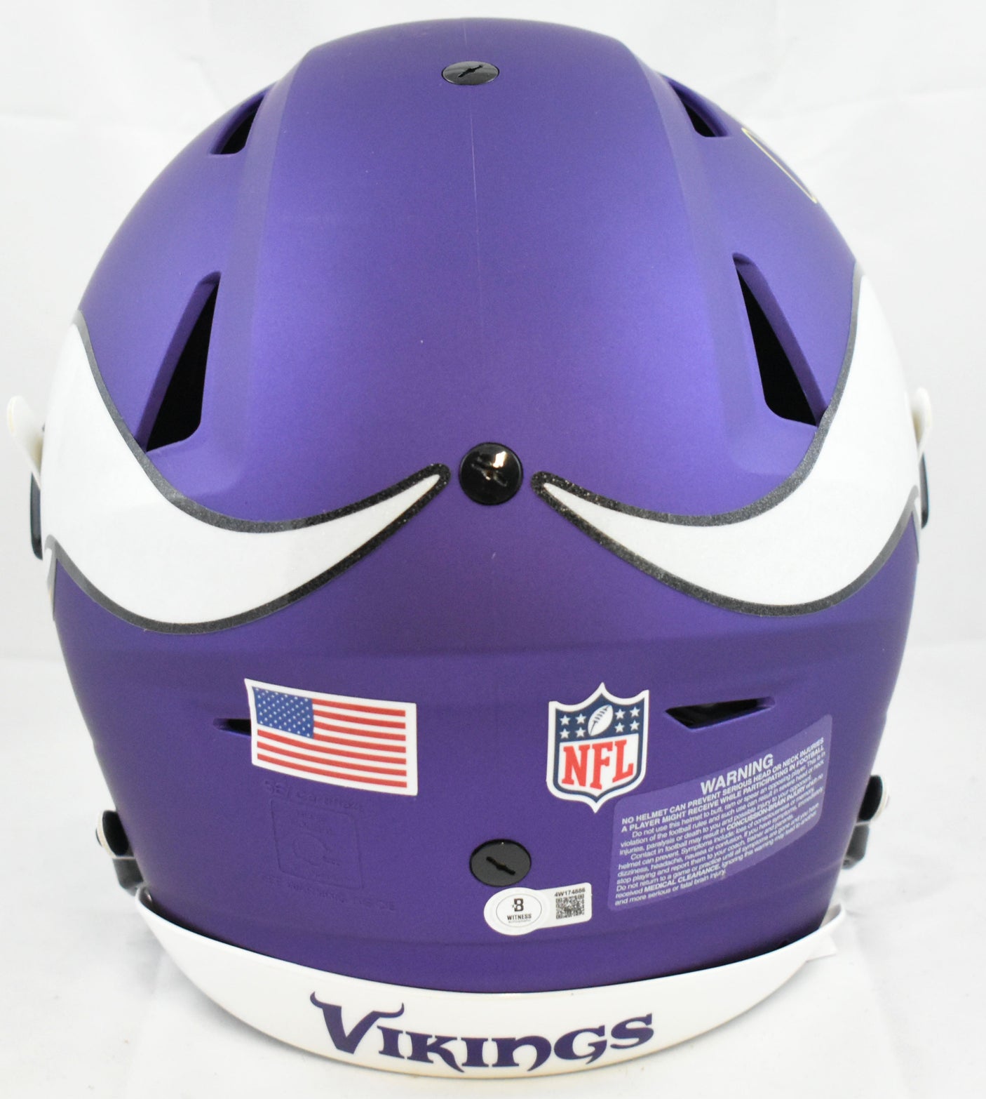 Justin Jefferson Signed Vikings F/S SpeedFlex Helmet - Beckett W Holo *Yellow