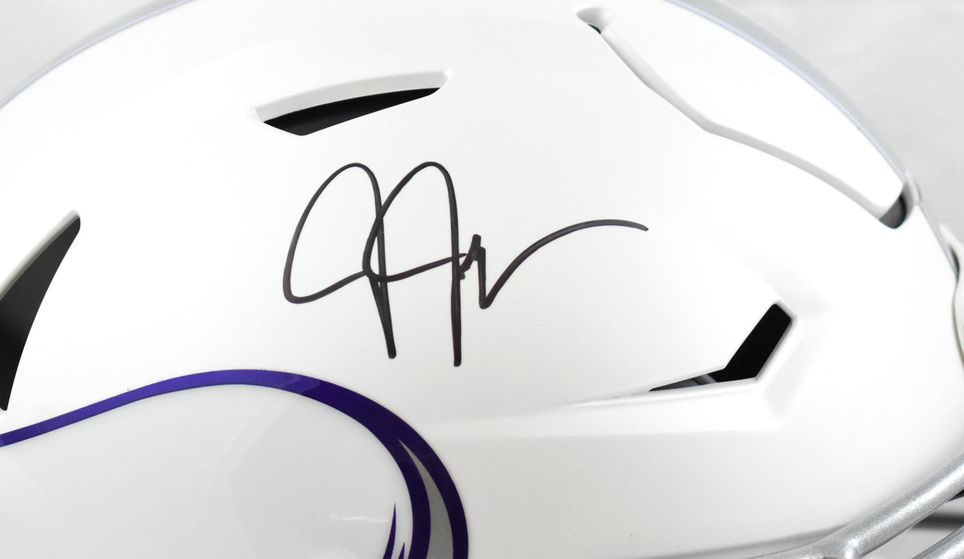 Justin Jefferson Signed Vikings F/S Alt 24 SpeedFlex Helmet - Beckett W Holo