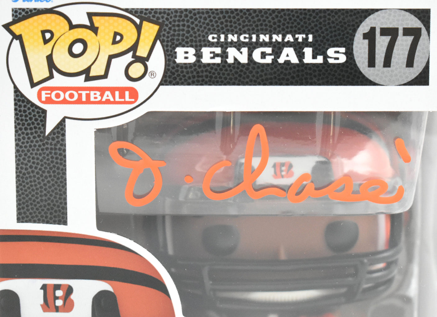 Ja'Marr Chase Autographed Cincinnati Bengals Funko Pop #177 - Beckett W Hologram