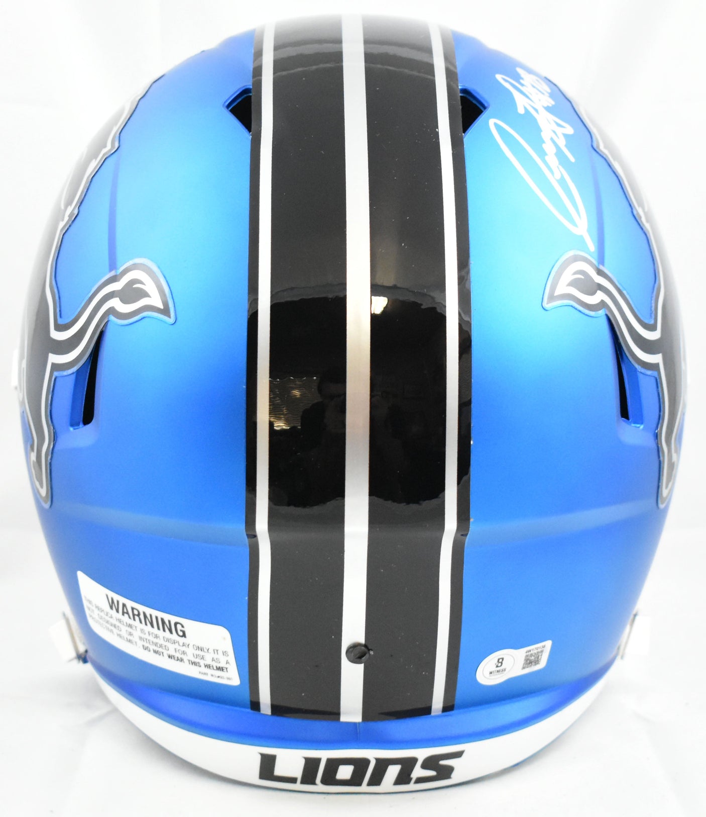 Isaac TeSlaa Autographed Detroit Lions F/S ALT 2024 Speed Helmet- Beckett W Holo