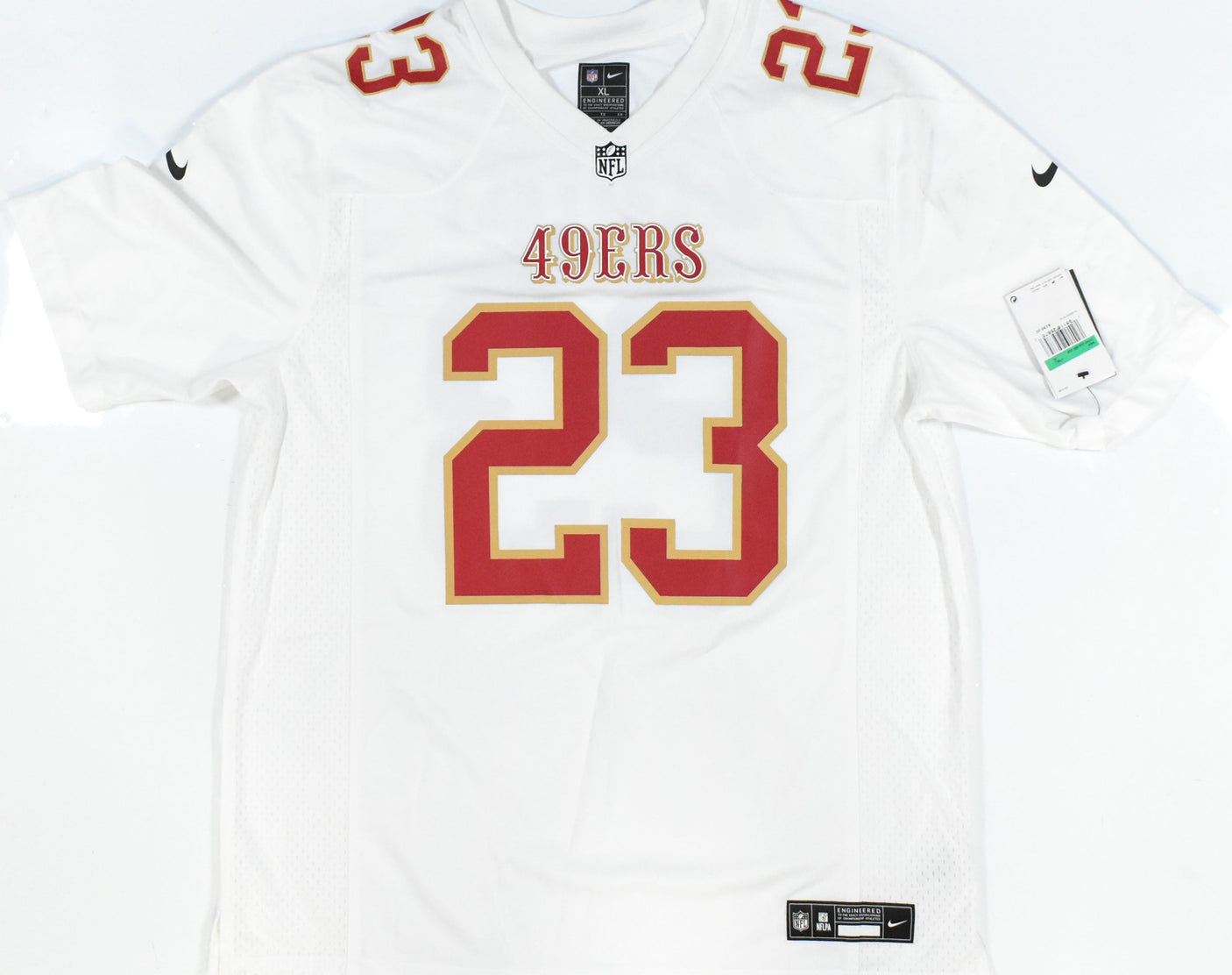 Christian McCaffrey Autographed 49ers Nike Tundra Game Jersey - Fanatics *Black