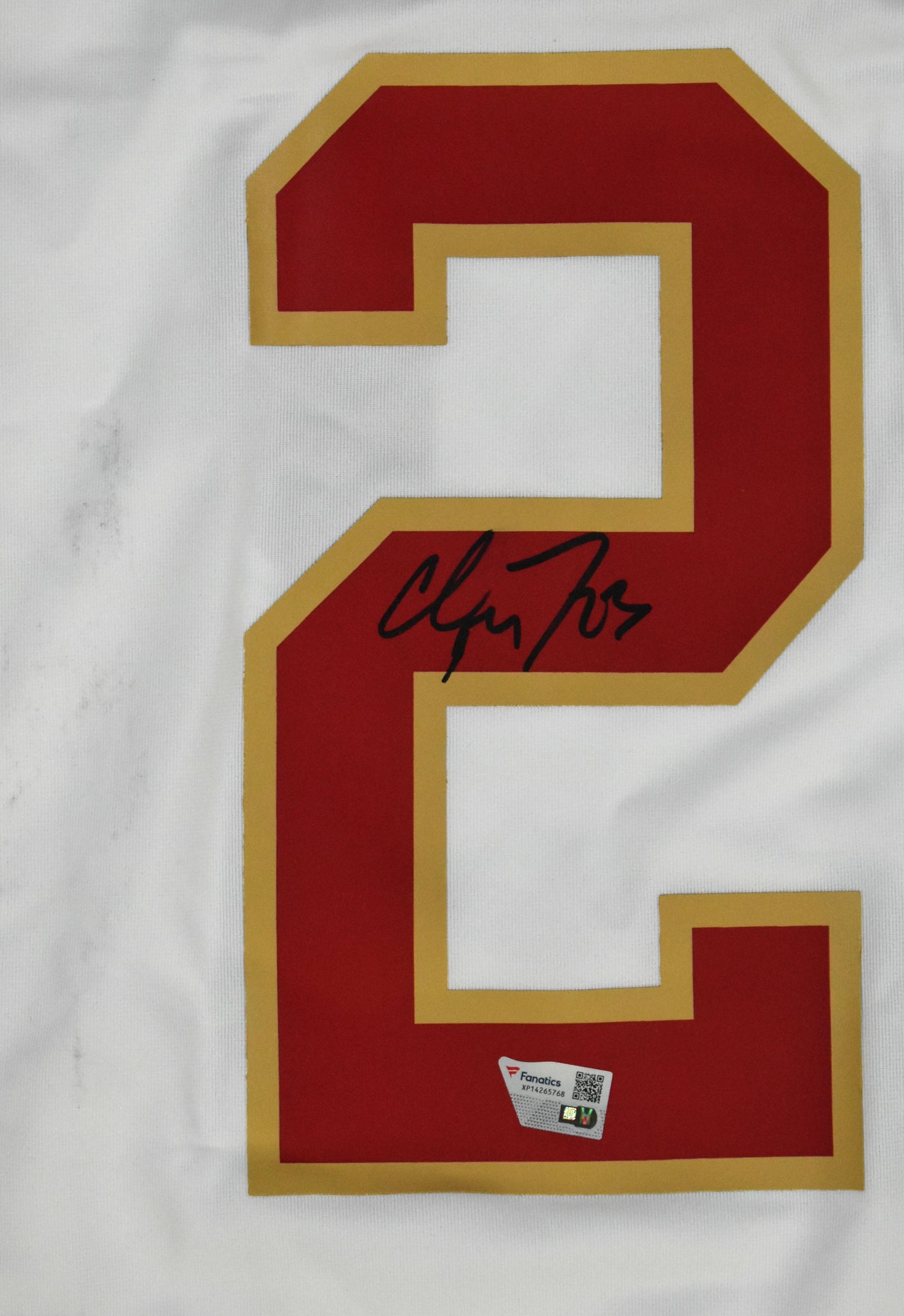Christian McCaffrey Autographed 49ers Nike Tundra Game Jersey - Fanatics *Stain
