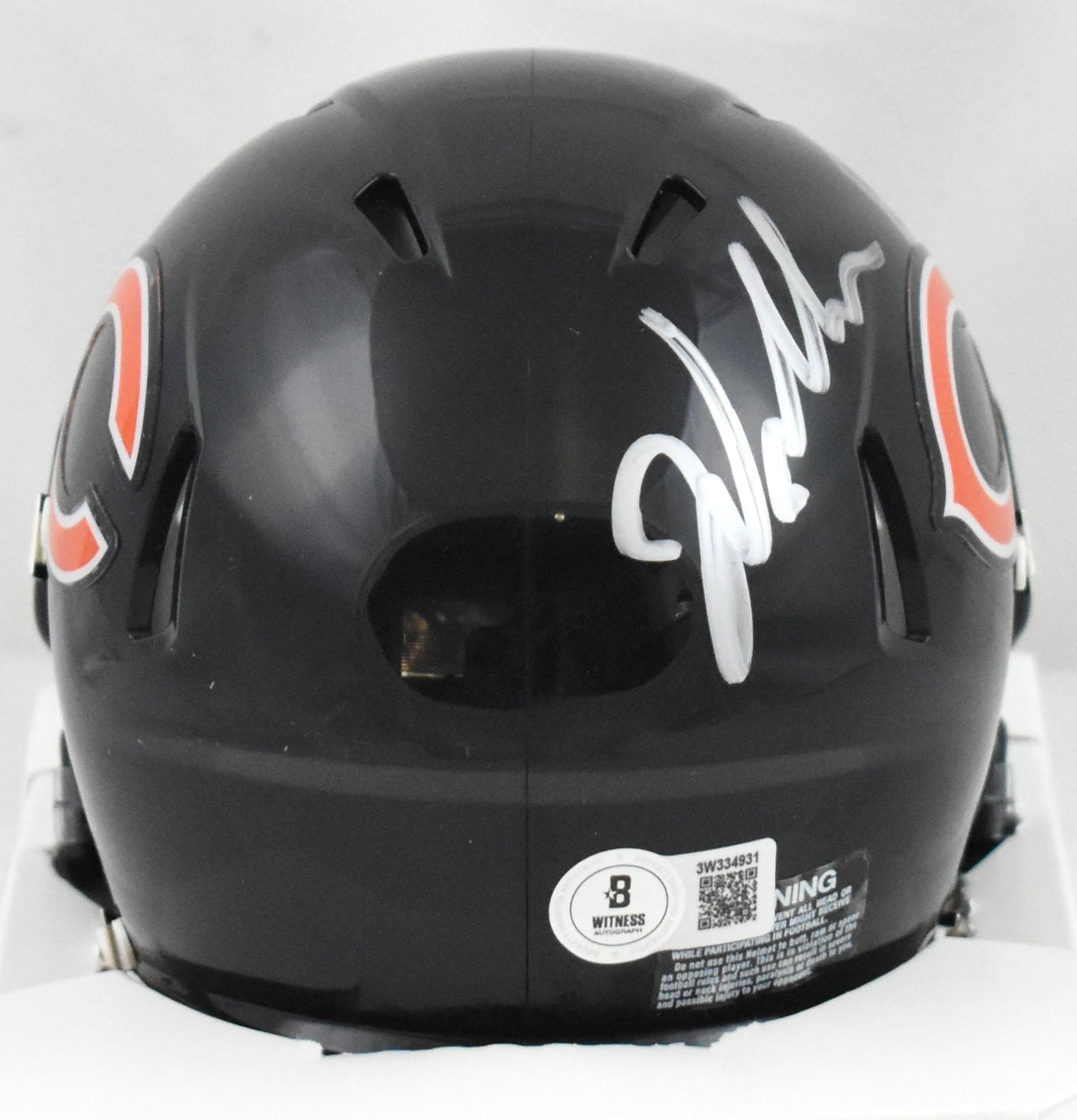 William Perry Autographed Chicago Bears Speed Mini Helmet - Beckett W Hologram