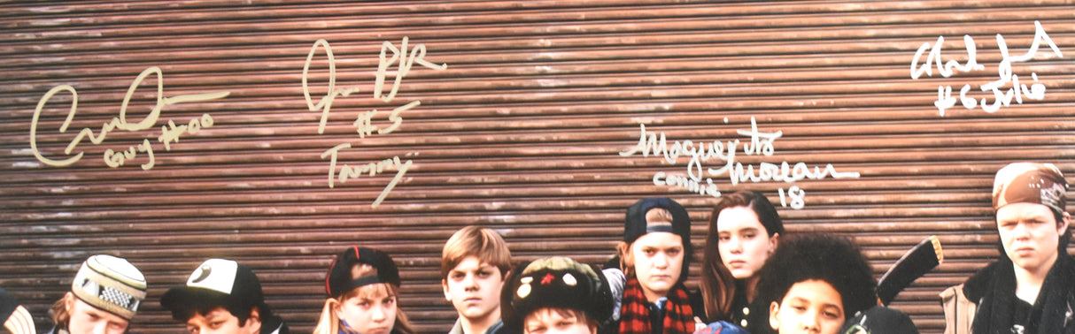 Mighty Ducks Autographed (8) Cast 16x20 Team Photo - Beckett W Hologram *Silver