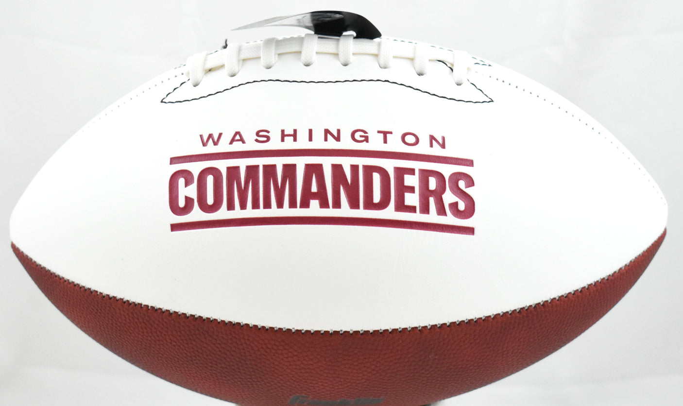 Terry McLaurin Autographed Washington Commanders Logo Football - Beckett W Holo